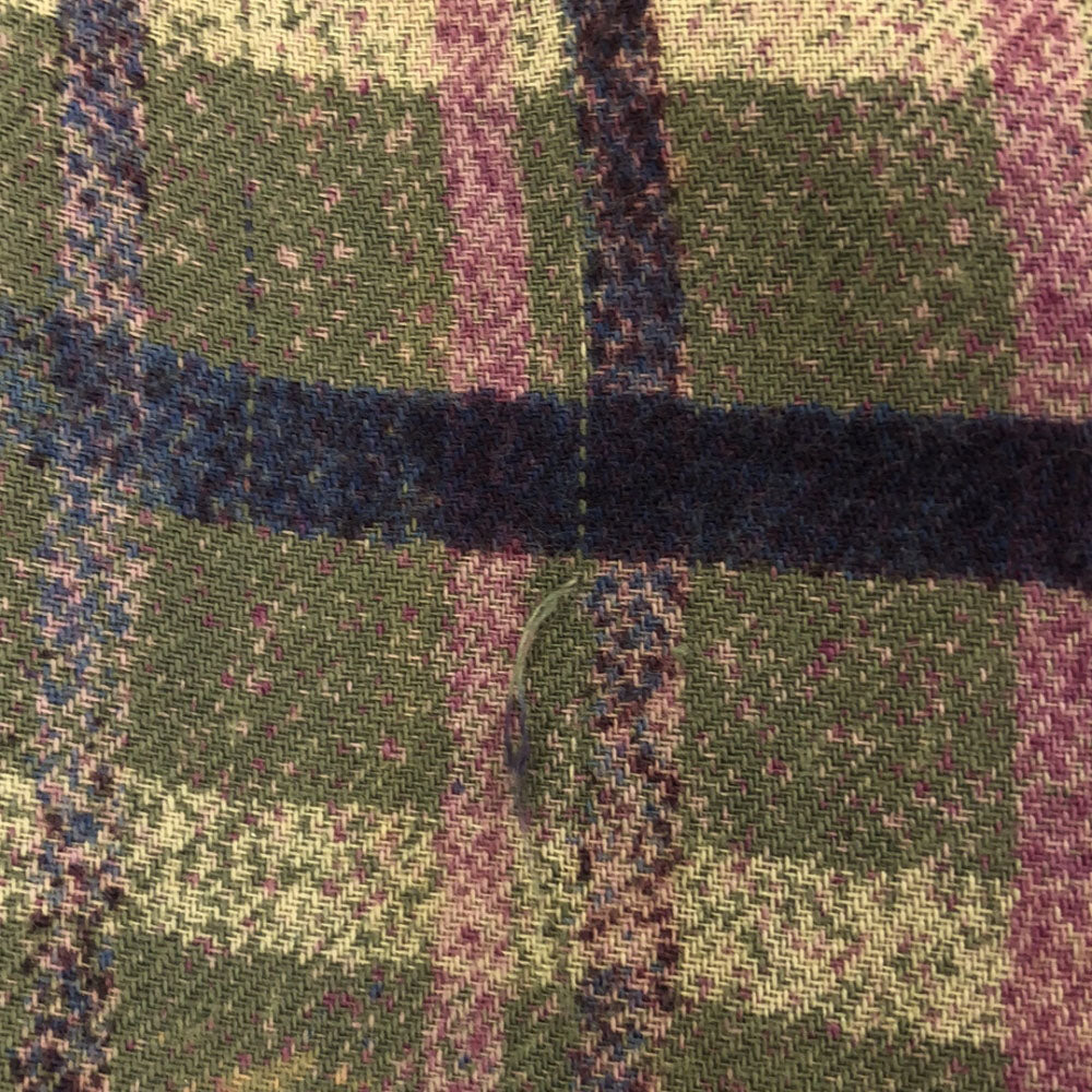 クリスチャンディオール 90s チェック ロング丈 タック スカート M カーキ系 Christian Dior オールド ヴィンテージ レディース