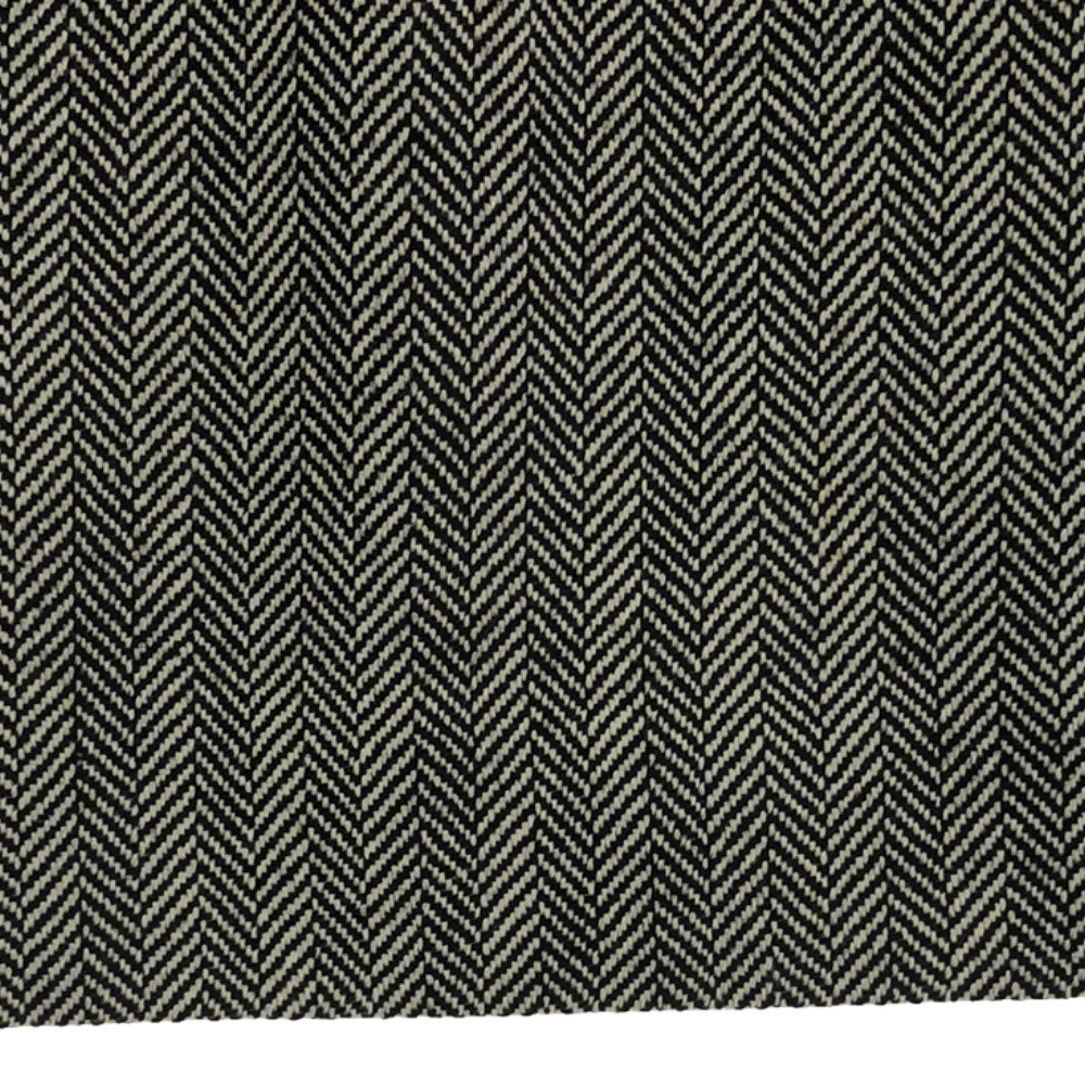 YVES SAINT LAURENT イヴサンローラン 90s ウール ヘリンボーン ミディ丈 タイトスカート L ブラック系 バックジップ オールド ヴィンテージ レディース