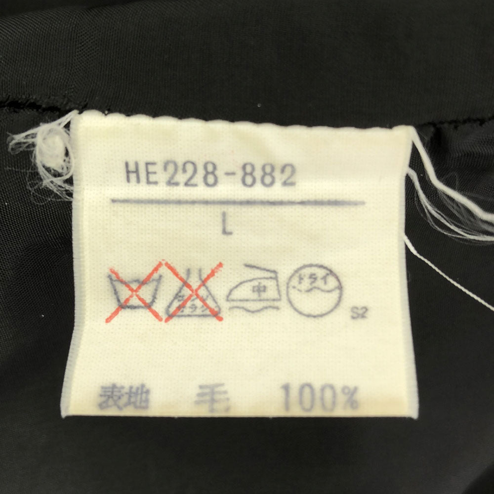 YVES SAINT LAURENT イヴサンローラン 90s ウール ヘリンボーン ミディ丈 タイトスカート L ブラック系 バックジップ オールド ヴィンテージ レディース