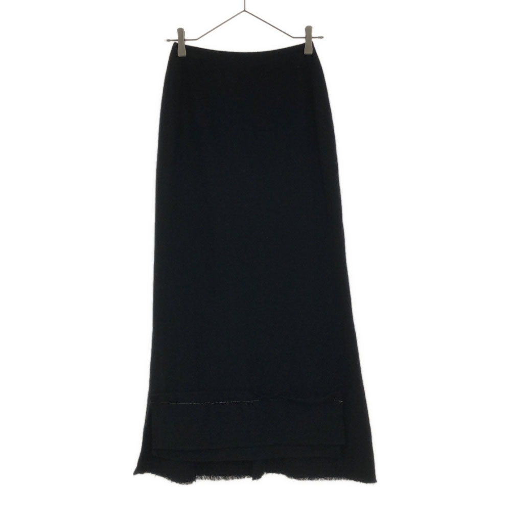 Y's ワイズ 90s 日本製 ウールブレンド ロングスカート 2 ブラック YOHJI YAMAMOTO バックジップ オールド ヴィンテージ レディース
