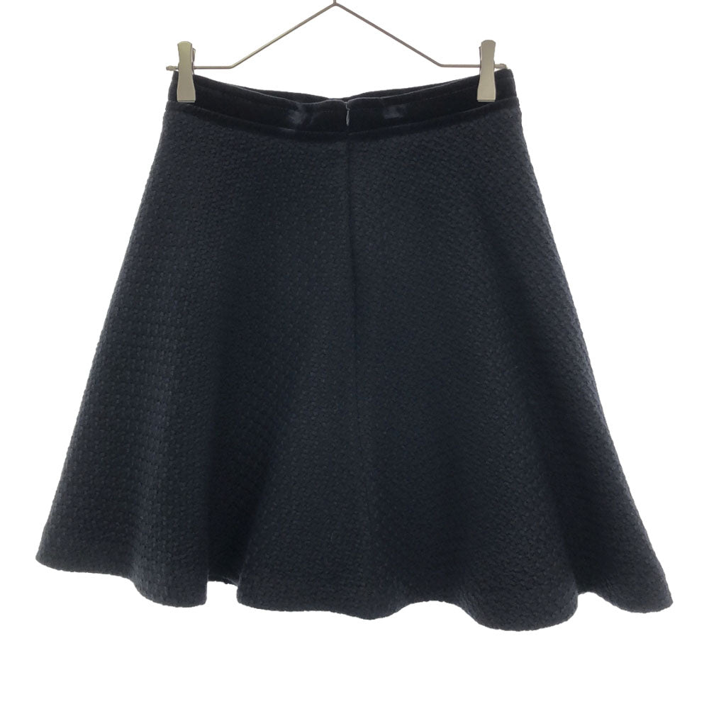 未使用 Emporio Armani エンポリオアルマーニ ミディ丈 フレアスカート 42 ネイビー タグ付き バックジップ レディース