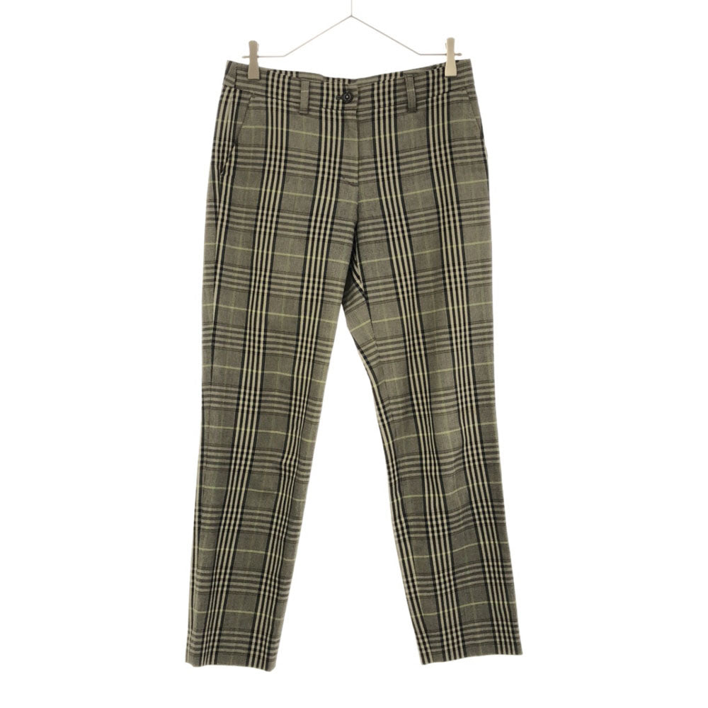 MACKINTOSH PHILOSOPHY マッキントッシュフィロソフィー 日本製 三陽商会 グレンチェック テーパードパンツ 38 ブラック系 レディース