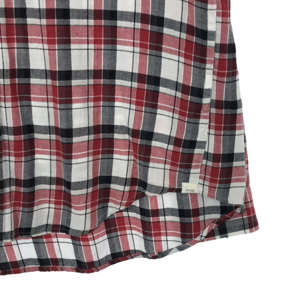 ACNE アクネ チェック柄 長袖 ボタンダウンシャツ 48 メンズ
