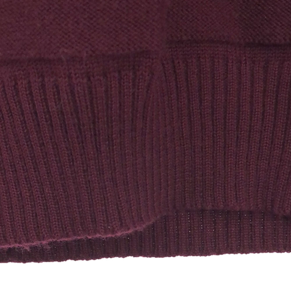 YVES SAINT LAURENT イヴサンローラン ウール Vネック ニットベスト 2 パープル レディース