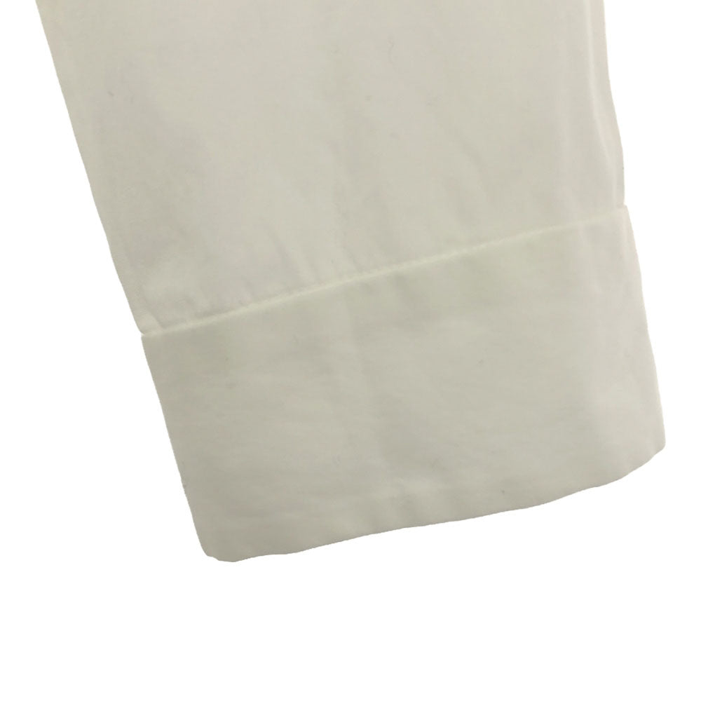 β ベータ 日本製 猫プリント 長袖 シャツ 40 ホワイト フライフロント 胸ポケット レディース