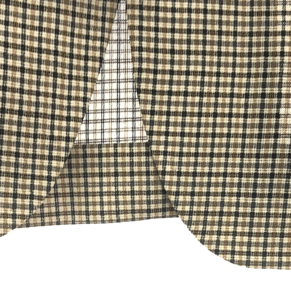 未使用 アクアスキュータム ウールブレンド チェック柄 テーラードジャケット 94A6 ベージュ系×ブラック Aquascutum タグ付き メンズ