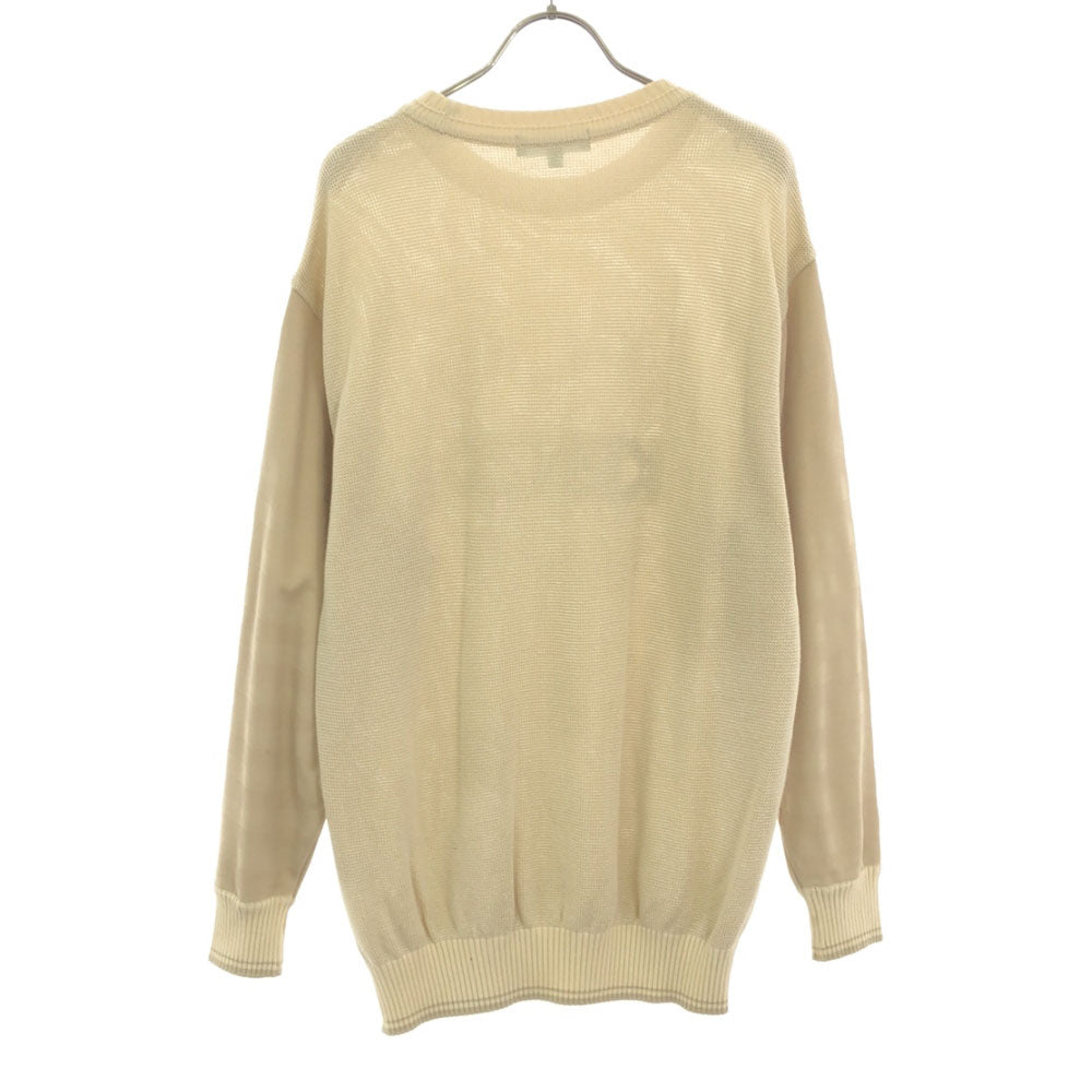 KENZO ケンゾー 日本製 刺繍 ゴルフ 長袖 ニット 3 ベージュ セーター メンズ