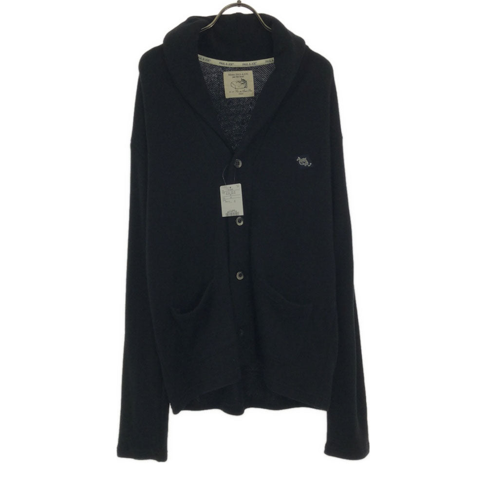 未使用 ポール&ジョー 日本製 長袖 ショールカラー カーディガン M ブラック PAUL&JOE タグ付き メンズ