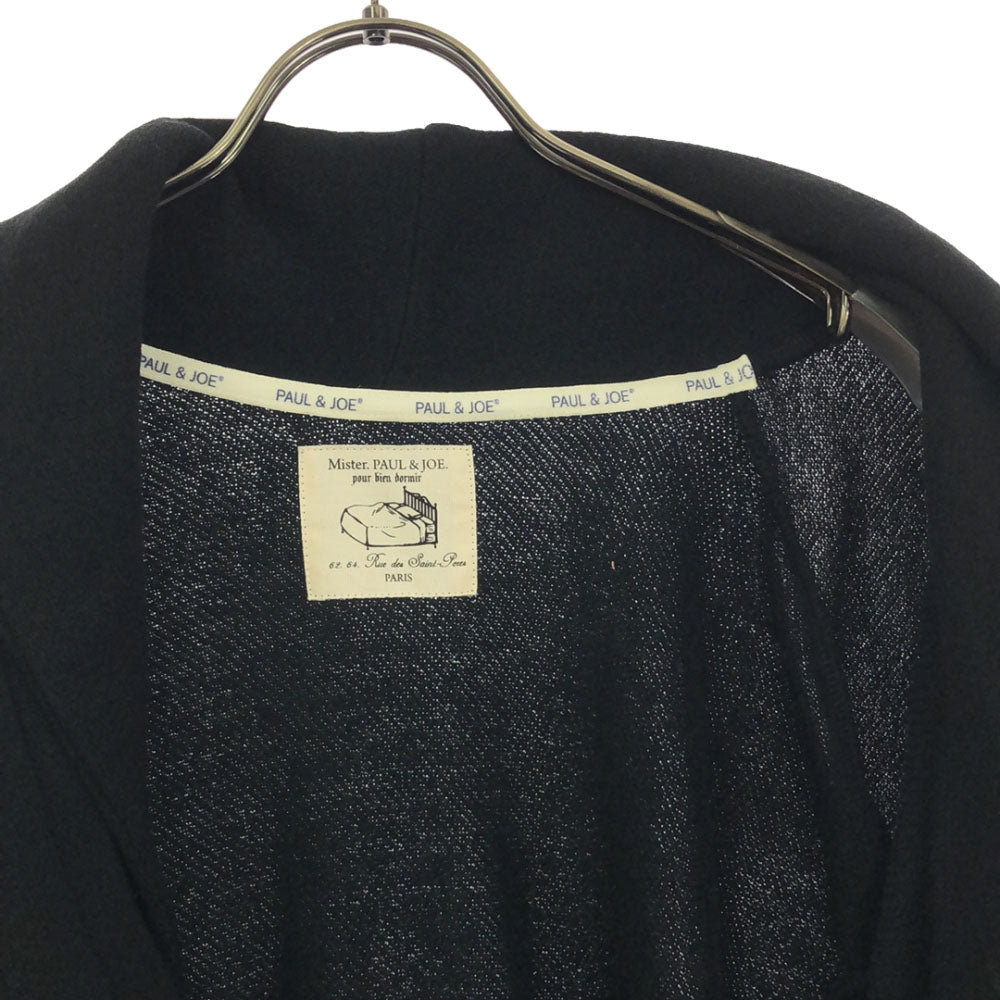未使用 ポール&ジョー 日本製 長袖 ショールカラー カーディガン M ブラック PAUL&JOE タグ付き メンズ