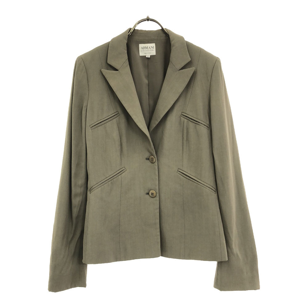 ARMANI COLLEZIONI アルマーニ コレツィオーニ イタリア製 ウールブレンド テーラードジャケット 40 グレー系 レディース