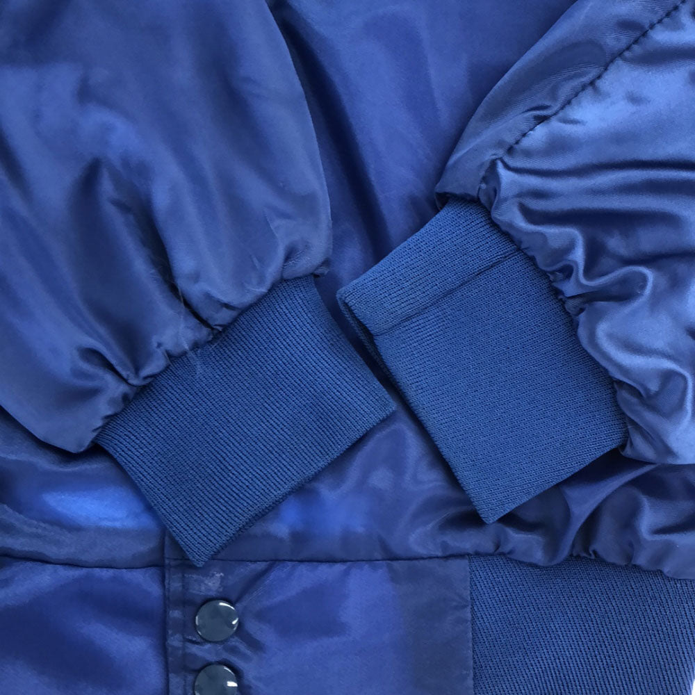 ASW JACKETS エーエスダブリュージャケット 80s USA製 スタジャン ナイロンジャケット M ブルー サテン ブルゾン オールド ヴィンテージ メンズ