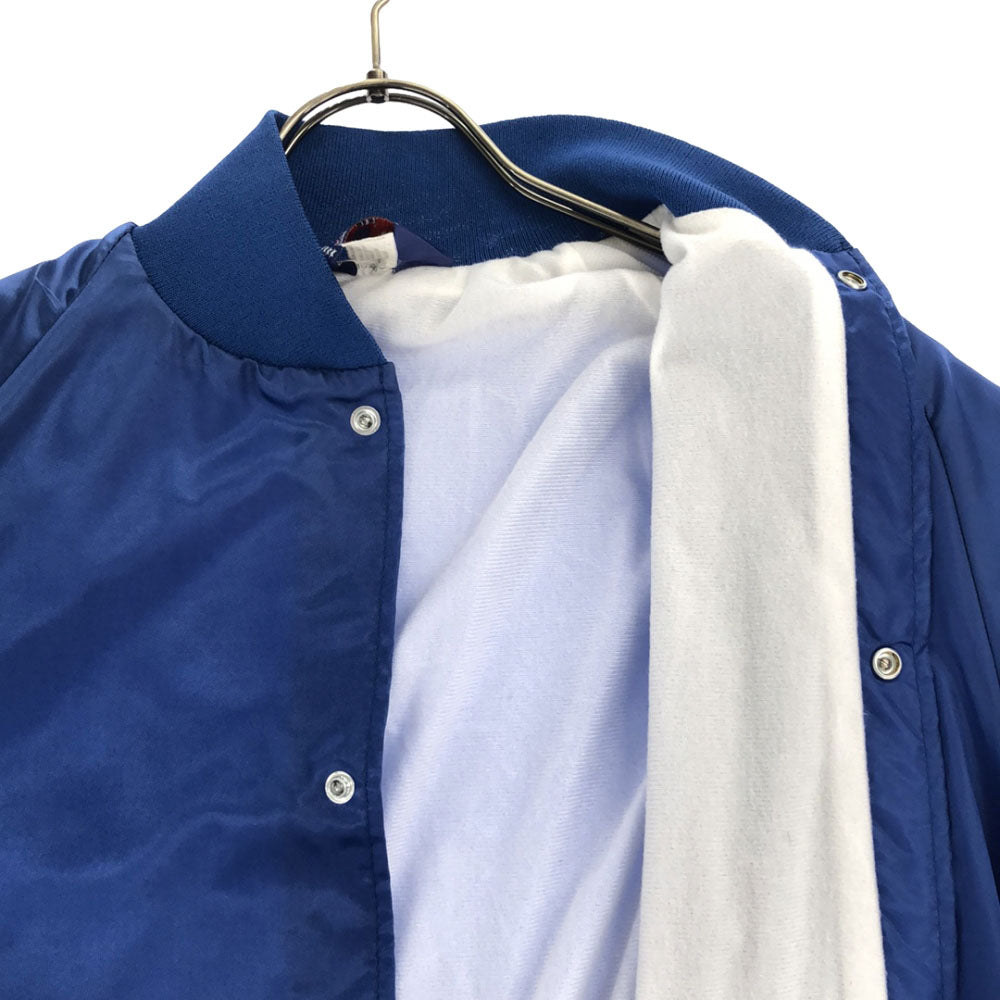 ASW JACKETS エーエスダブリュージャケット 80s USA製 スタジャン ナイロンジャケット M ブルー サテン ブルゾン オールド ヴィンテージ メンズ
