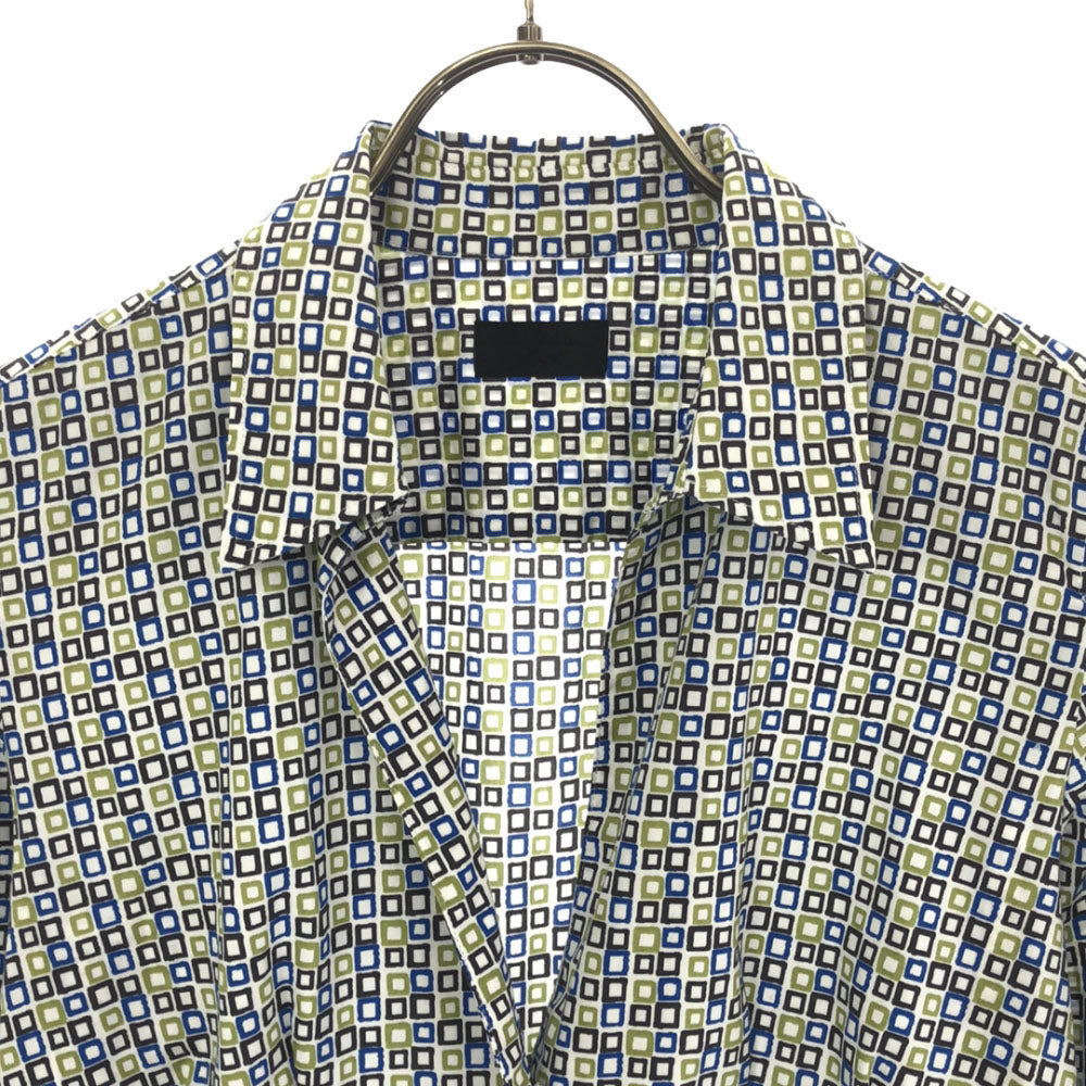 Paul Smith BLACK ポールスミスブラック 総柄 長袖 コットンシャツ 40 ホワイト レディース