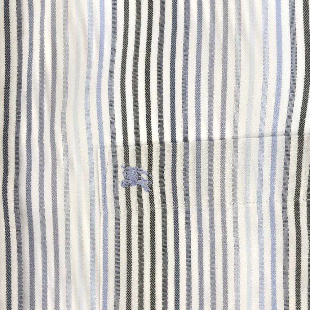 バーバリーロンドン ストライプ 長袖 シャツ L ホワイト BURBERRY LONDON メンズ