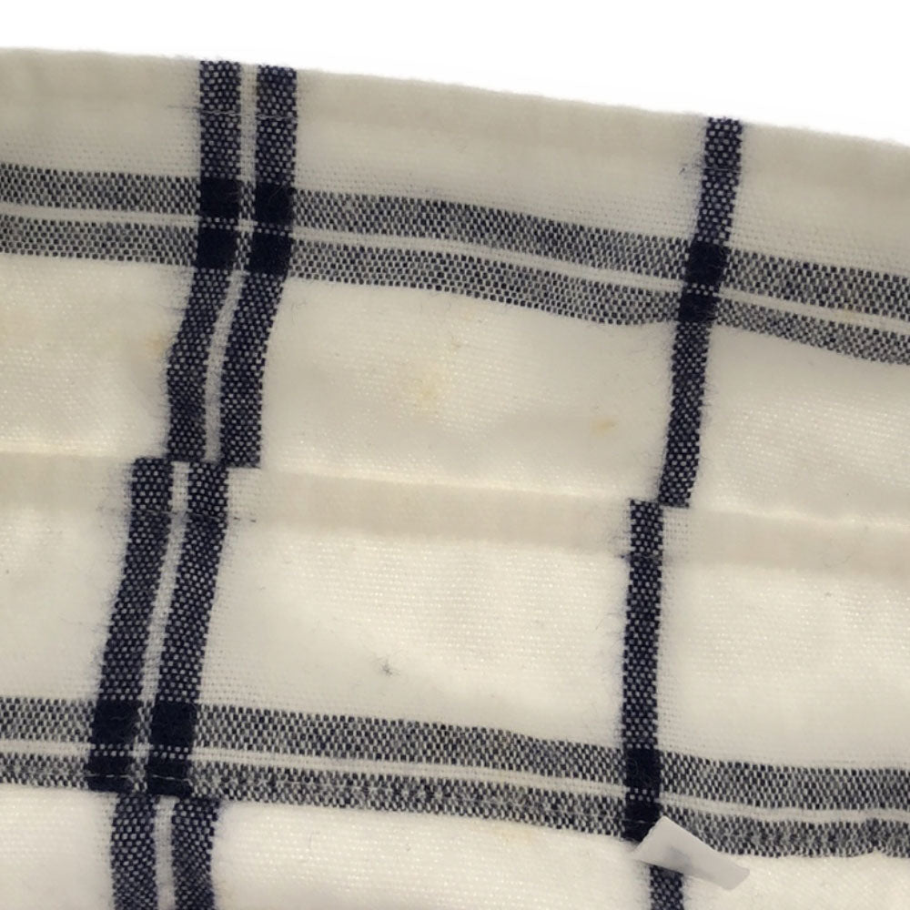 サイコバニー 日本製 チェック ゴルフ 長袖 コットンシャツ XL ホワイト Psycho Bunny メンズ