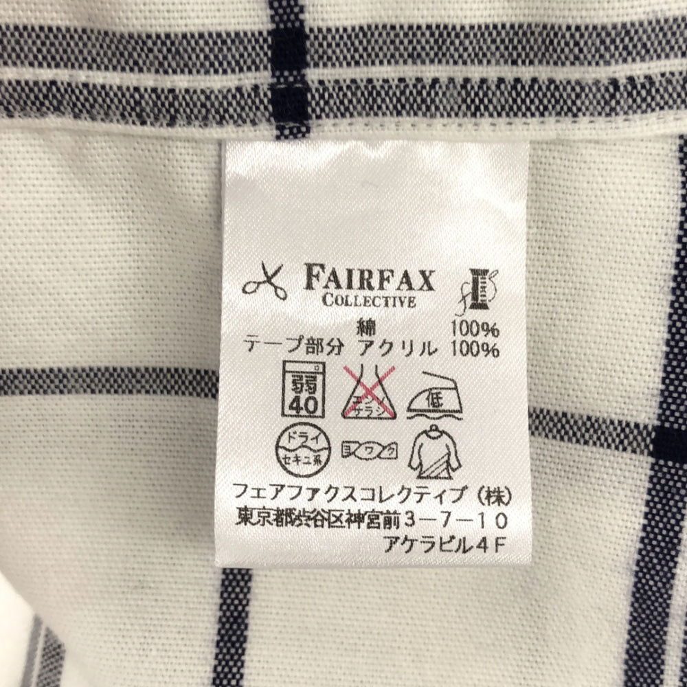 サイコバニー 日本製 チェック ゴルフ 長袖 コットンシャツ XL ホワイト Psycho Bunny メンズ