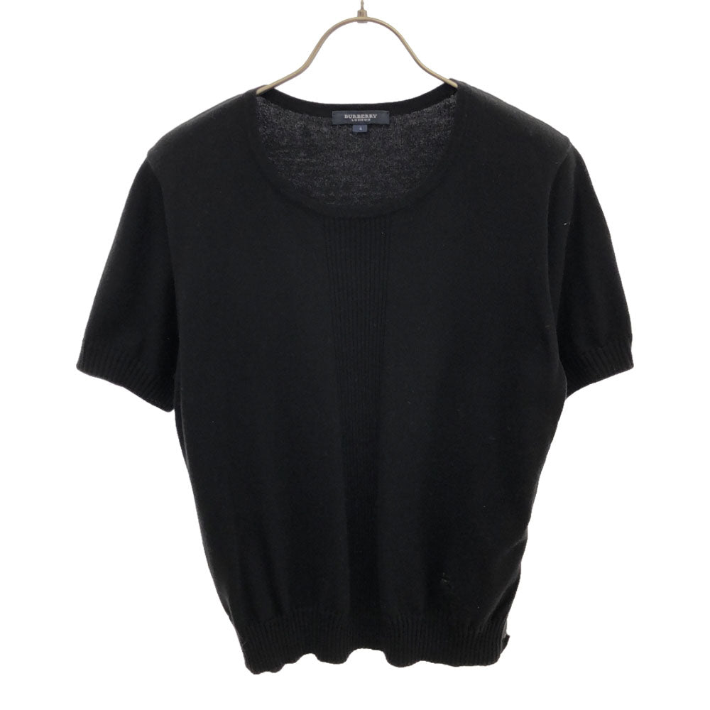 バーバリーロンドン 三陽商会 半袖 コットンニット セーター 4 ブラック BURBERRY LONDON レディース