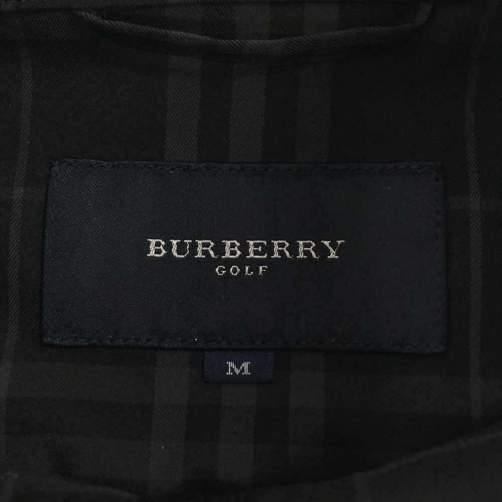 BURBERRY バーバリー 三陽商会 チェック柄 ゴルフ ジップ ベスト M ブラック×グレー メンズ