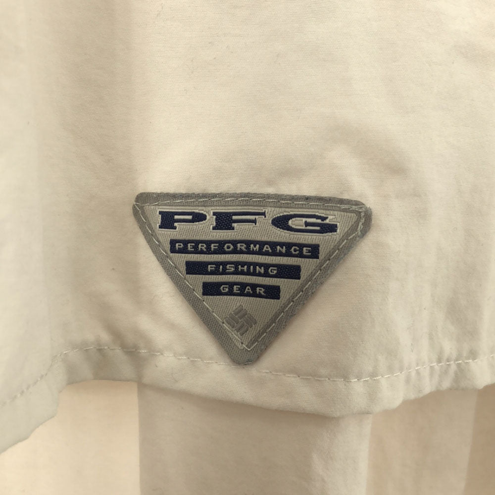 Columbia コロンビア FM7048 長袖 バハマ ボタンダウンシャツ XXL ホワイト系 アウトドア ビッグサイズ メンズ