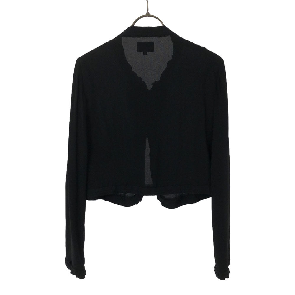 ランバン コレクション シルク 日本製 長袖 ボレロ 38 ブラック LANVIN COLLECTION レディース