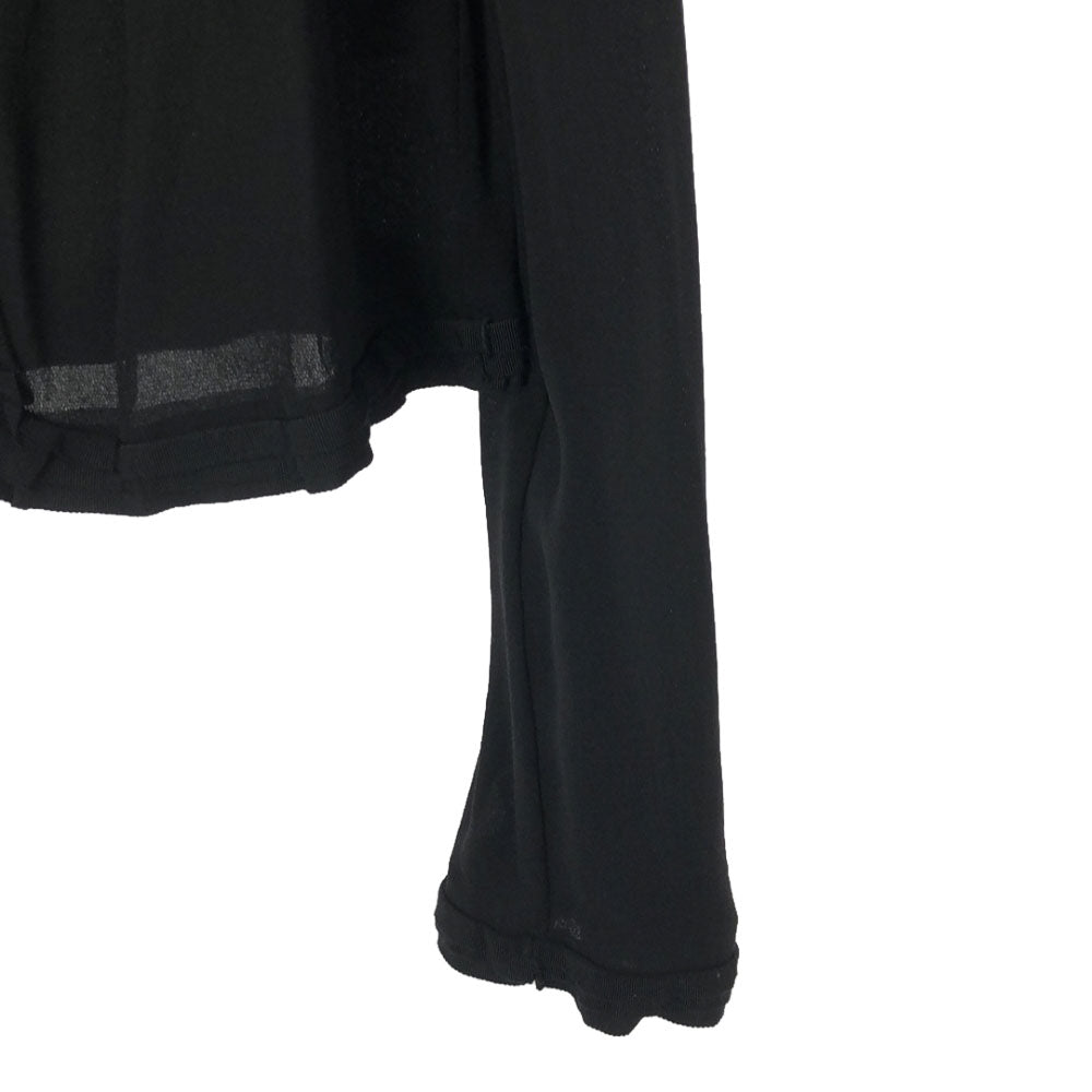 ランバン コレクション シルク 日本製 長袖 ボレロ 38 ブラック LANVIN COLLECTION レディース