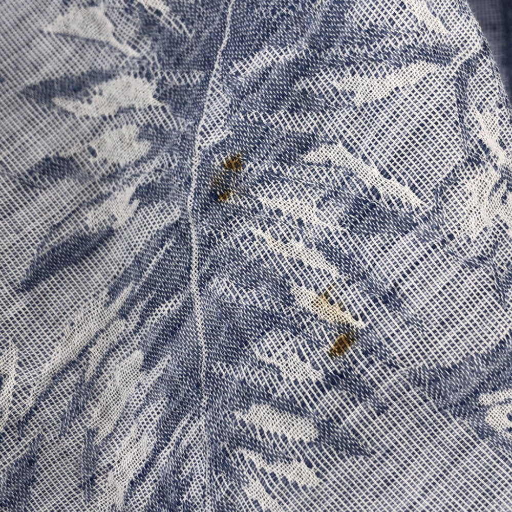 バグッタ リネンブレンド 総柄 長袖 オープンカラーシャツ S ブルー系 Bagutta メンズ