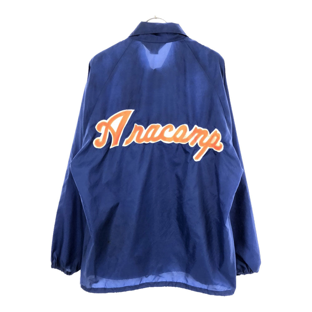 Pla-Jac プラジャック 70s USA製 プリント 刺繍 ワッペン ナイロン コーチジャケット M ブルー オールド ヴィンテージ メンズ