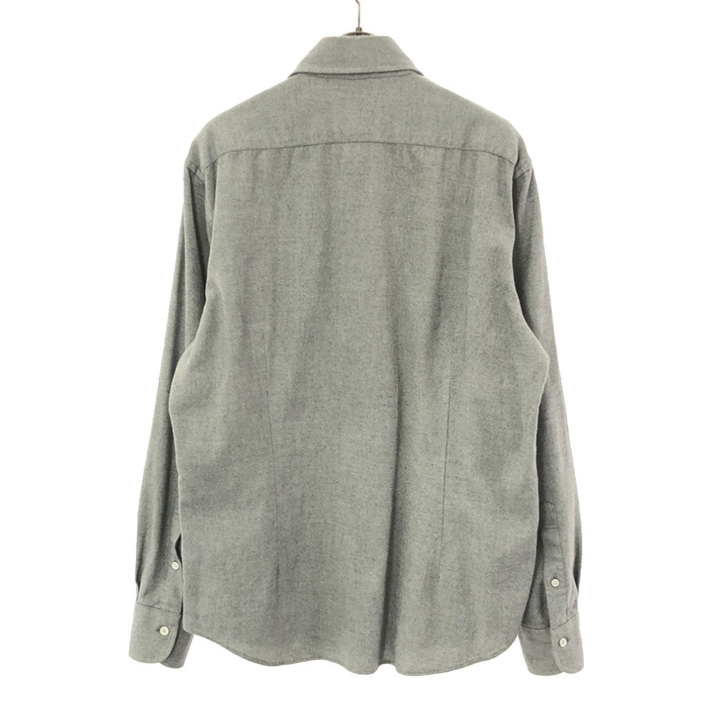 ブリッラ ぺル イル グスト 日本製 長袖 コットンシャツ L ライトグレー Brilla per il gusto メンズ