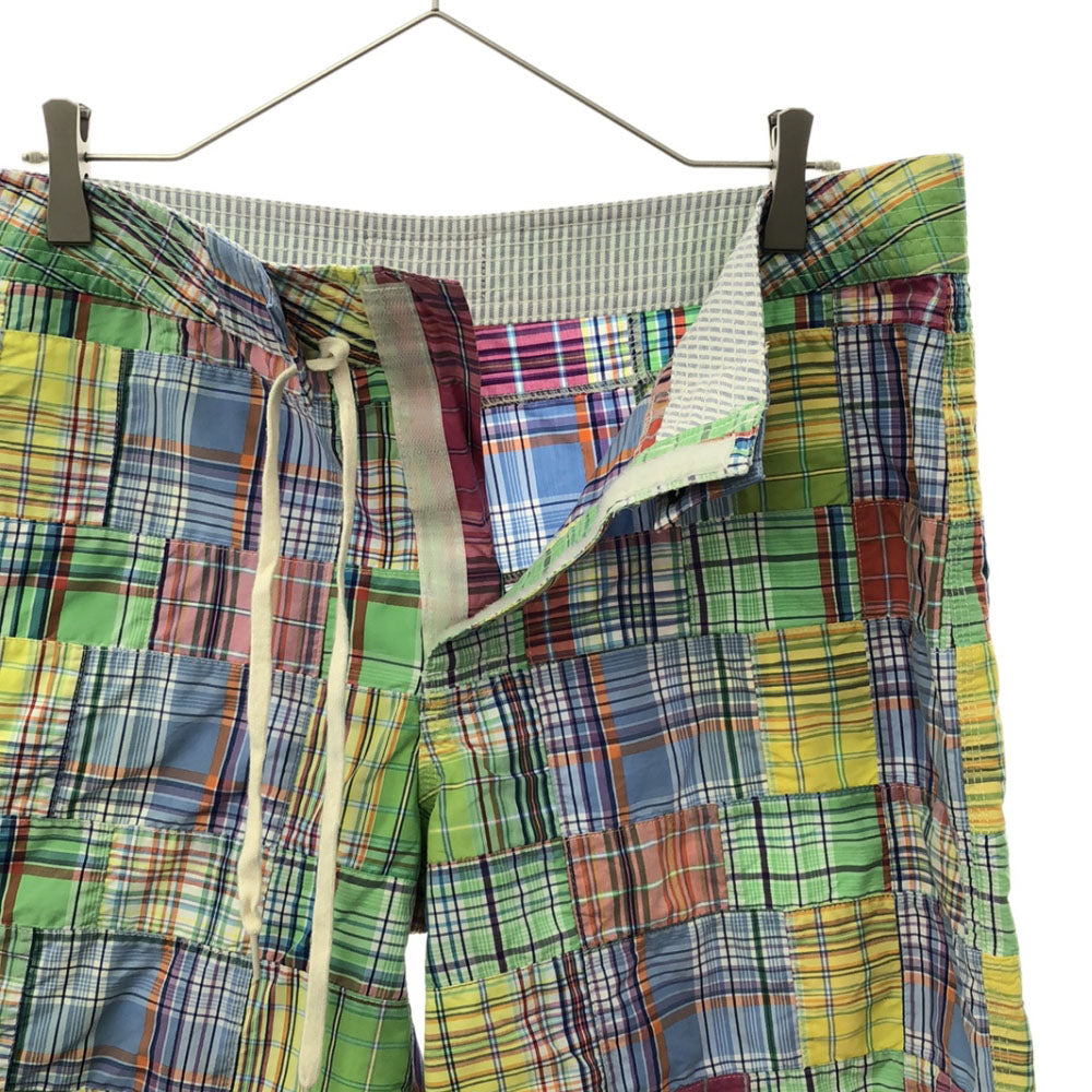 RALPH LAUREN RUGBY ラルフローレン ラグビー チェック パッチワーク ショートパンツ W34 サーフパンツ メンズ