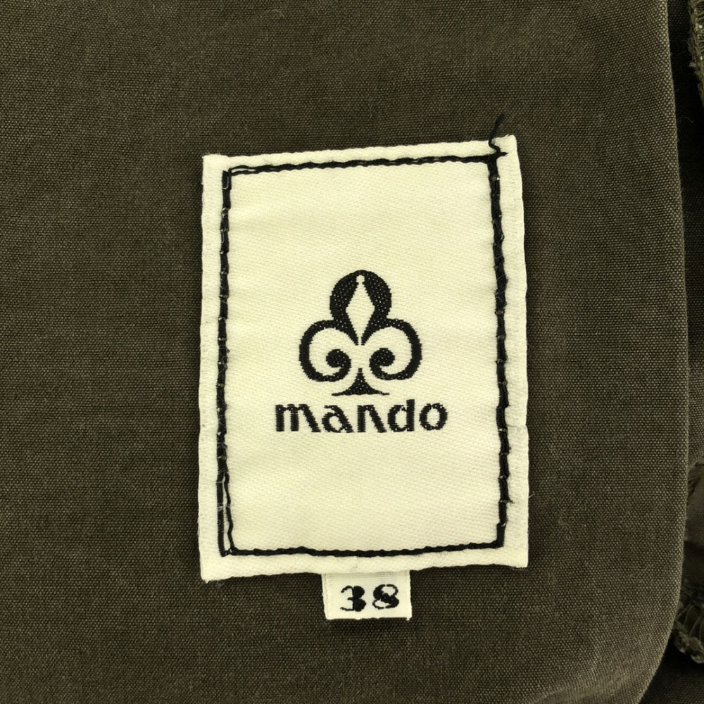 Mando マンド 日本製 ミリタリー カーゴショートパンツ 38 カーキ ボタンフライ メンズ