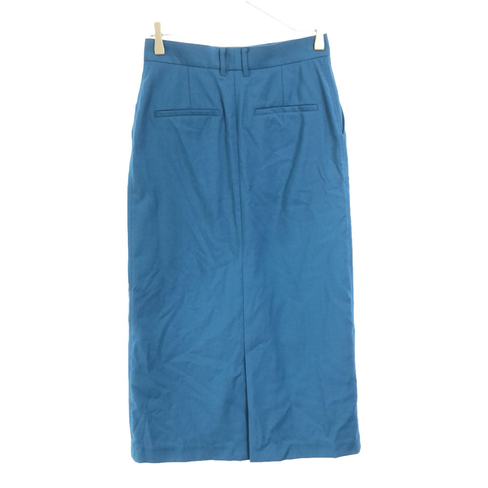 ミラオーウェン ミモレ丈 タイトスカート 0 ブルー Mila Owen 裏地付 バックスリット 09WFS224092 レディース