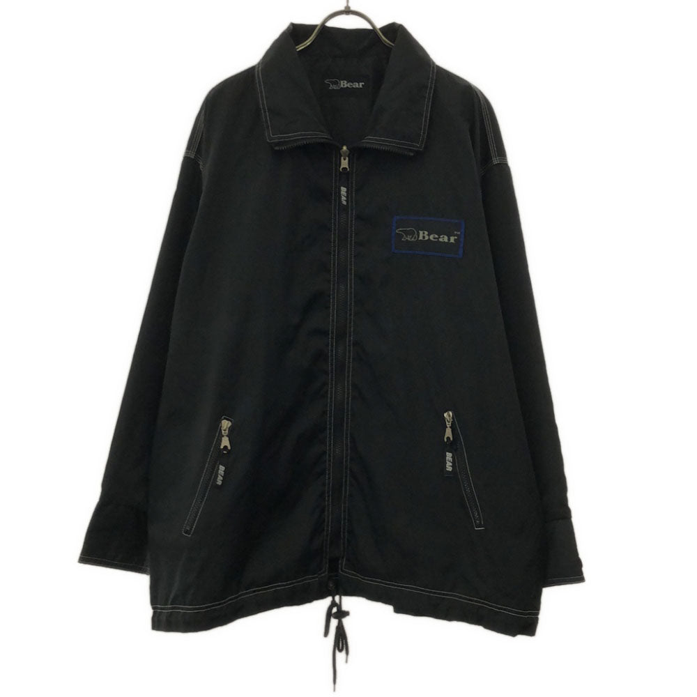 Bear ベアー 90s バックプリント コーチジャケット ナイロンジャケット ブラック オールド メンズ