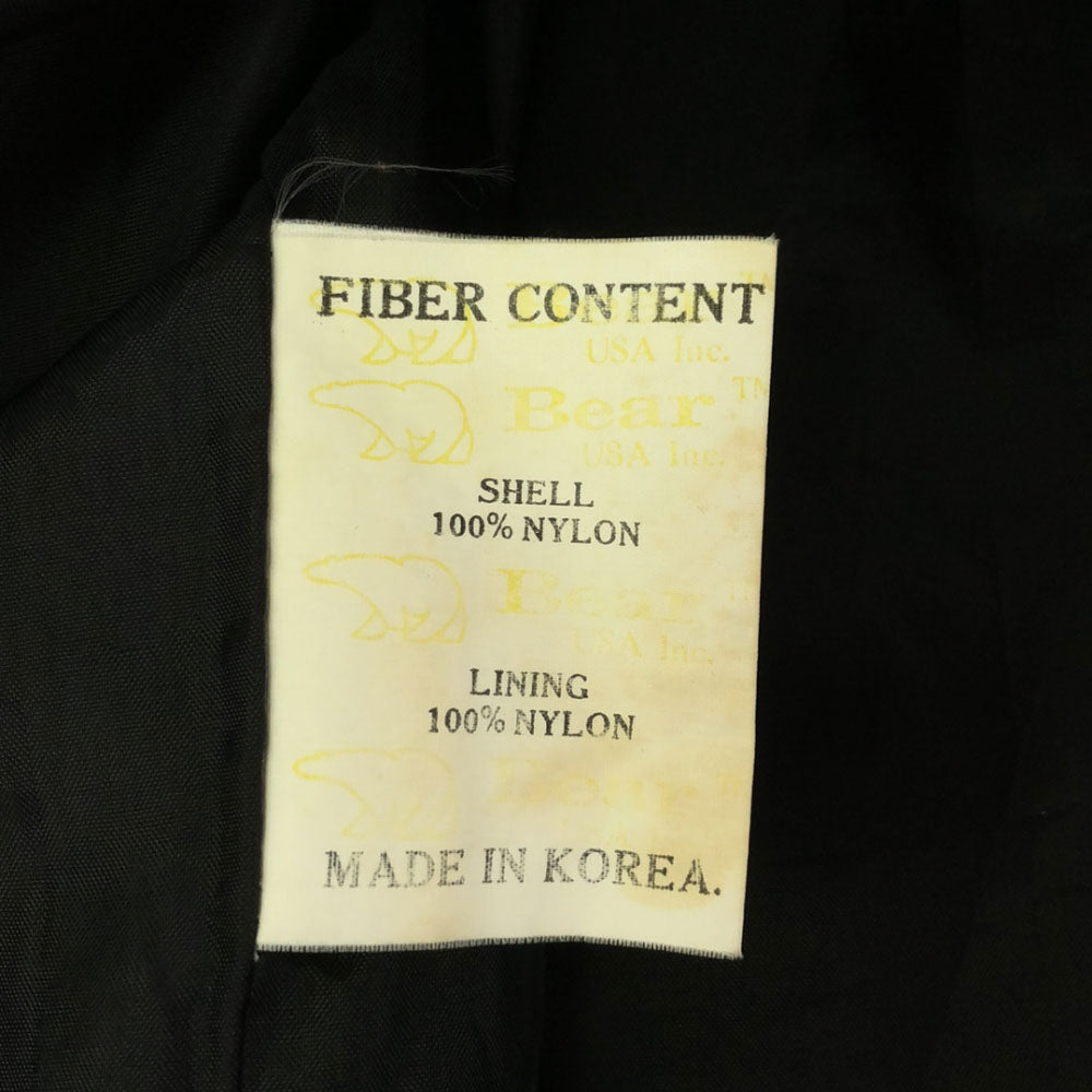 Bear ベアー 90s バックプリント コーチジャケット ナイロンジャケット ブラック オールド メンズ
