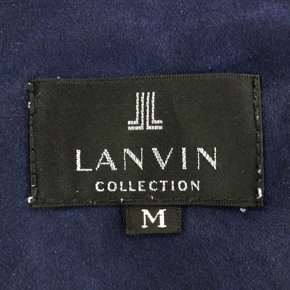 LANVIN LA COLLECTION ランバンコレクション シルク 長袖 ルームウェア M ネイビー パジャマ メンズ