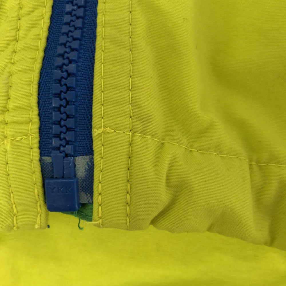 THE NORTH FACE ザノースフェイス NPJ21250 ロゴ刺繍 ナイロンジャケット 120 グリーン×イエロー アウトドア キッズ