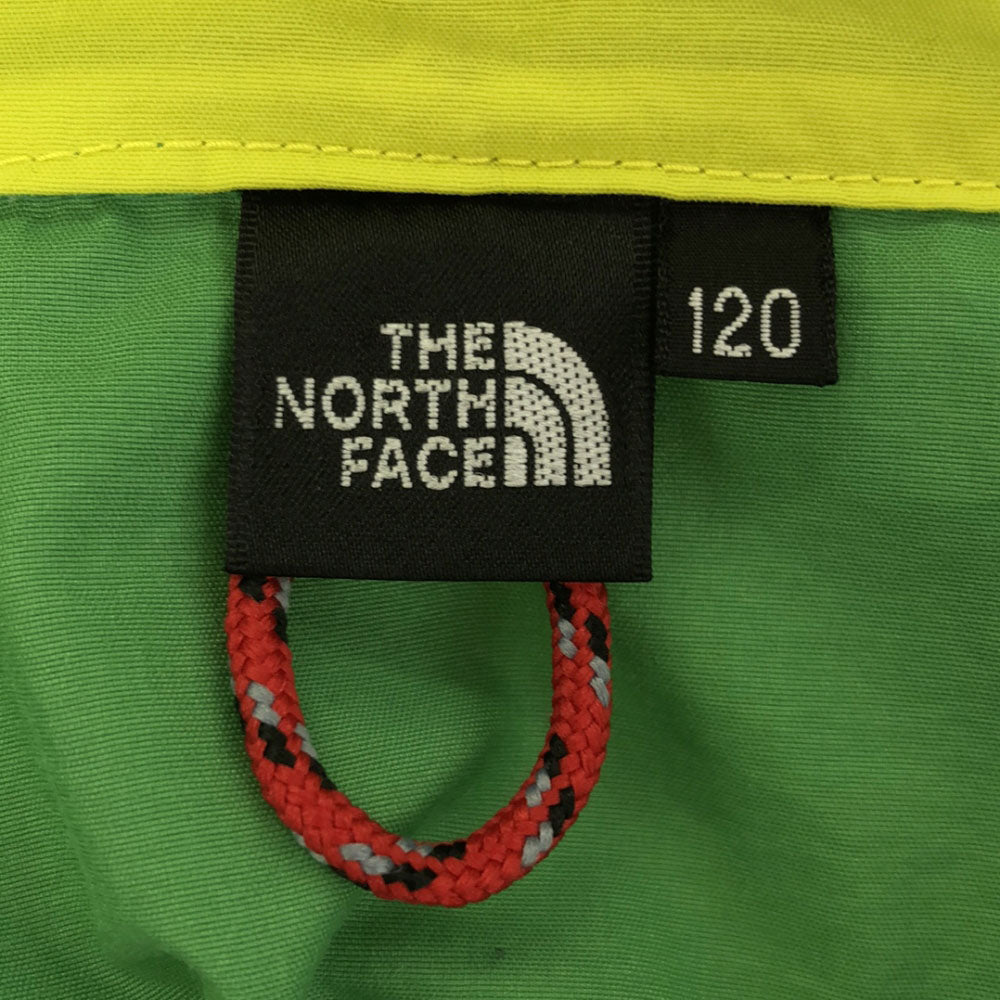 THE NORTH FACE ザノースフェイス NPJ21250 ロゴ刺繍 ナイロンジャケット 120 グリーン×イエロー アウトドア キッズ
