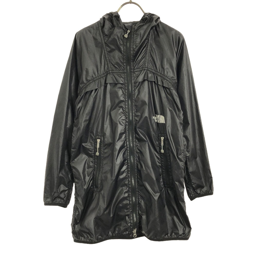 THE NORTH FACE PURPLE LABEL ザノースフェイス パープルレーベル PERTEX NPW2115N ロゴプリント ナイロンジャケット S ブラック アウトドア レディース