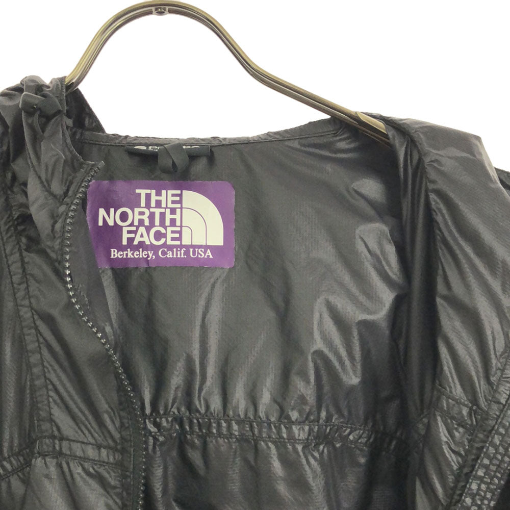 THE NORTH FACE PURPLE LABEL ザノースフェイス パープルレーベル PERTEX NPW2115N ロゴプリント ナイロンジャケット S ブラック アウトドア レディース