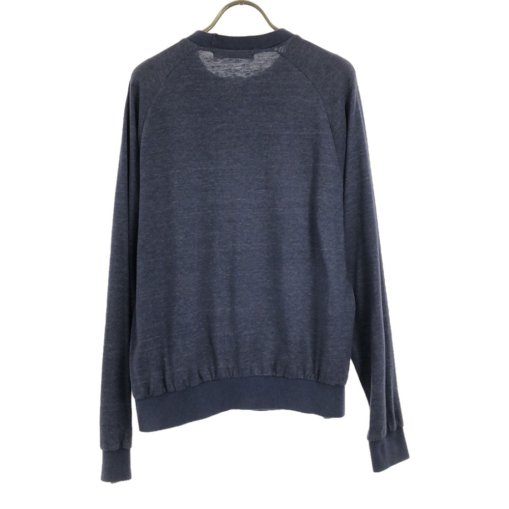 TOGA ARCHIVES トーガアーカイブス 日本製 ペイズリー柄 長袖 切替 カットソー 48 ブルー×レッド メンズ