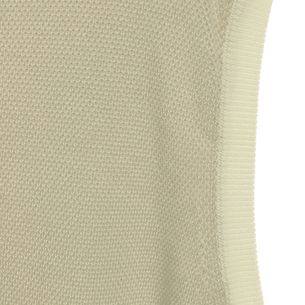 CRUCIANI クルチアーニ イタリア製 コットン ニットベスト 48 ライトグレー×ホワイト メンズ