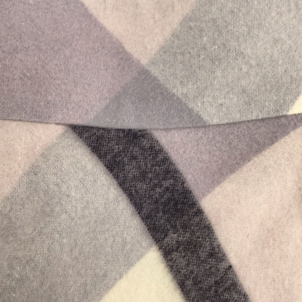 未使用 ブルーレーベルクレストブリッジ 日本製 三陽商会 ミディ丈 フレアスカート 38 パープル系 BLUE LABEL CRESTBRIDGE タグ付き サイドジップ 裏地付き レディース