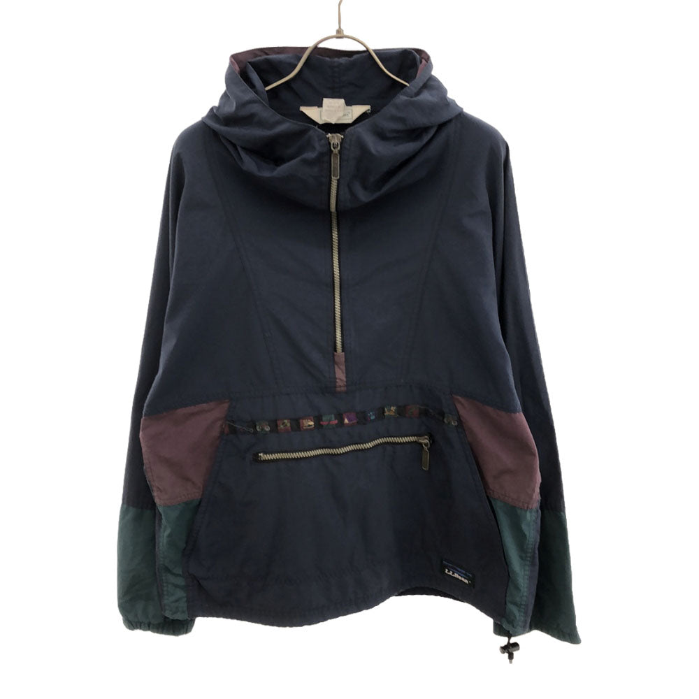 エルエルビーン 70s 長袖 アノラックパーカー S ネイビー系 L.L.Bean プルオーバー アウトドア オールド ヴィンテージ メンズ