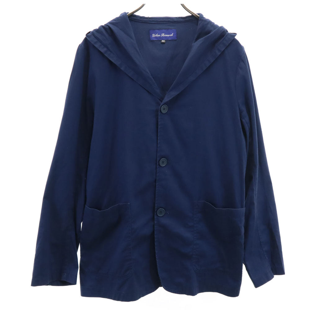アーバンリサーチ コットンジャケット 40 ネイビー URBAN RESEARCH フード メンズ