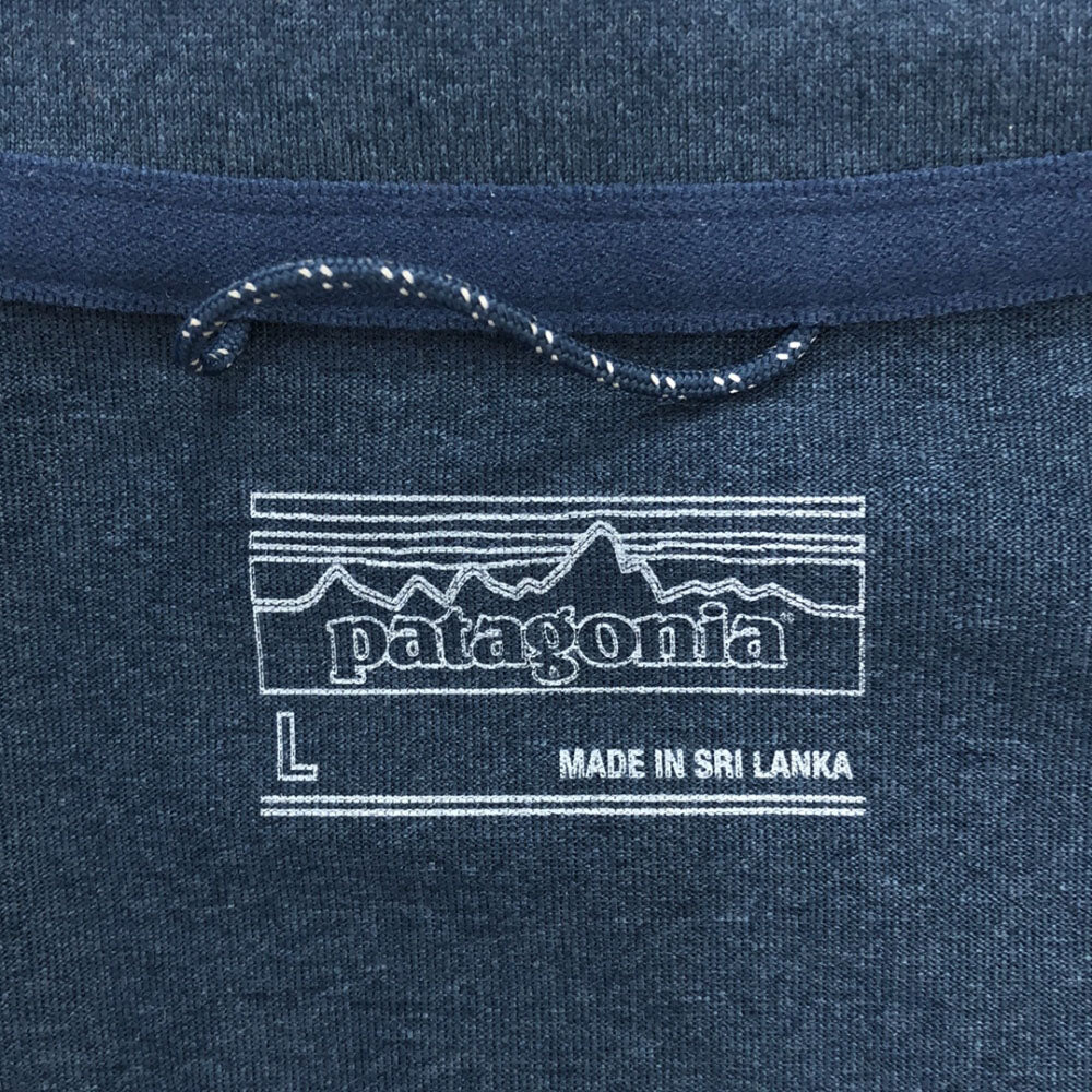 patagonia パタゴニア 長袖 ジップジャケット L ネイビー ハーフジップ プルオーバー アウトドア メンズ