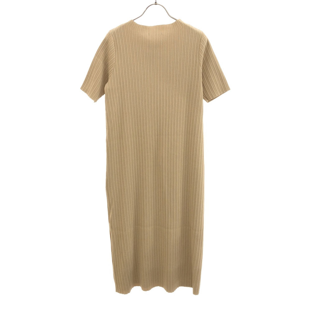 未使用 BARNYARDSTORM バンヤードストーム 半袖 レーヨン ロングワンピース F ベージュ タグ付き レディース