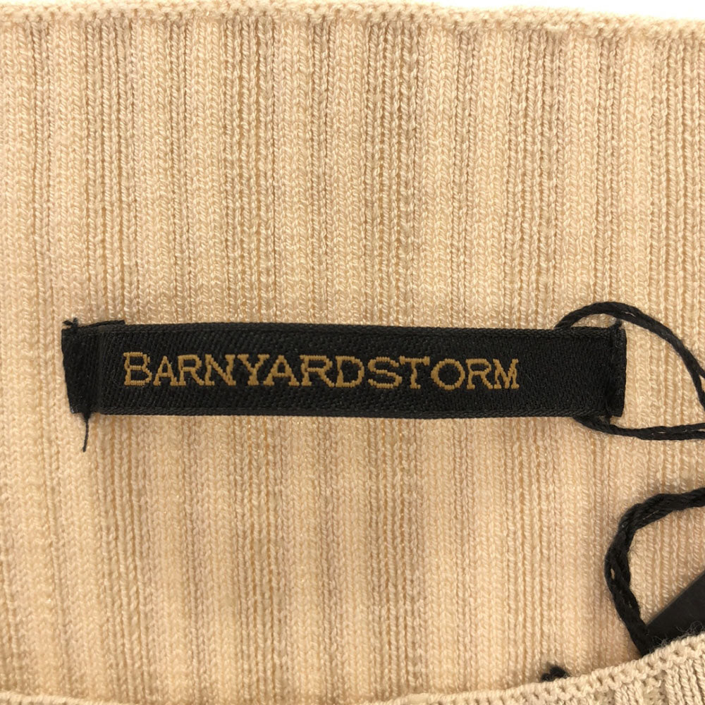 未使用 BARNYARDSTORM バンヤードストーム 半袖 レーヨン ロングワンピース F ベージュ タグ付き レディース
