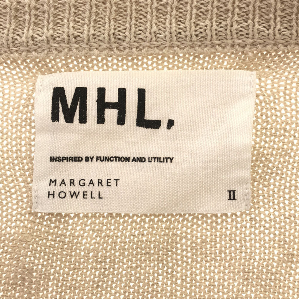 エムエイチエル リネンブレンド 長袖 ニットカーディガン 2 ベージュ MHL. MARGARET HOWELL レディース