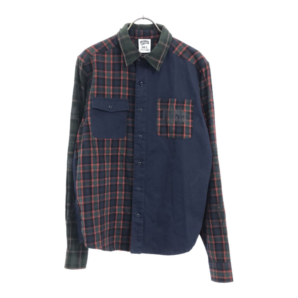 Billionaire Boys Club ビリオネアボーイズクラブ チェック 長袖 コットンシャツ S ネイビー系 メンズ