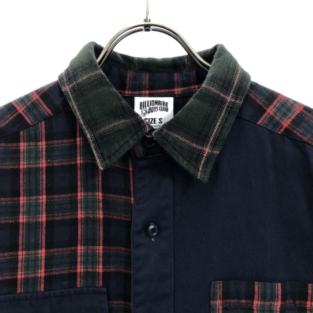 Billionaire Boys Club ビリオネアボーイズクラブ チェック 長袖 コットンシャツ S ネイビー系 メンズ