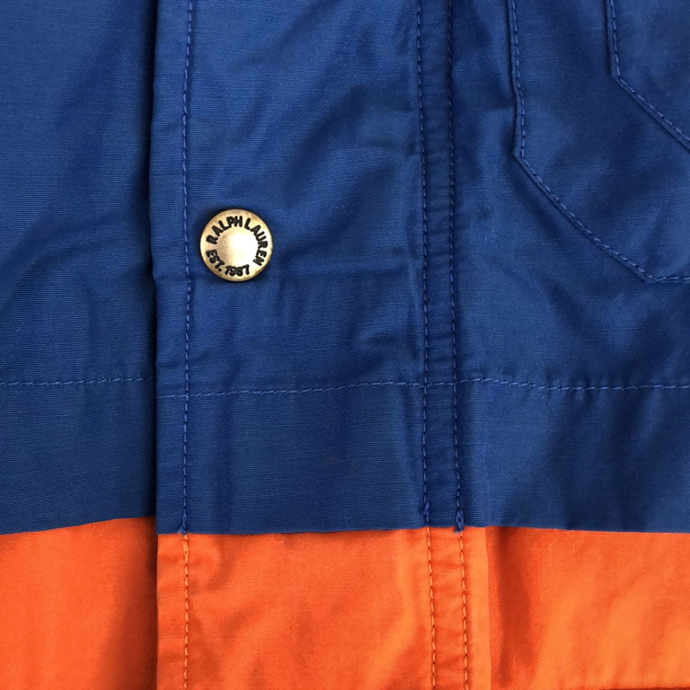 ポロバイラルフローレン マウンテンパーカー S ブルー×オレンジ Polo by Ralph Lauren メンズ